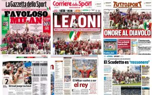 Scudetto Milan, la rassegna stampa